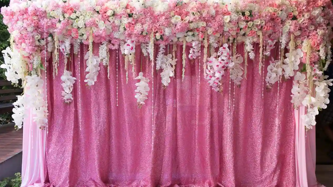 Decorations in pink color