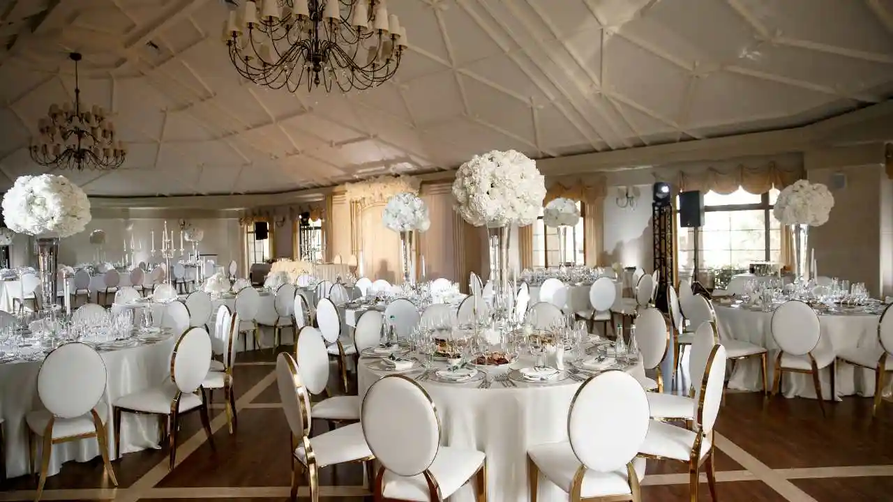hotel venue, white theme